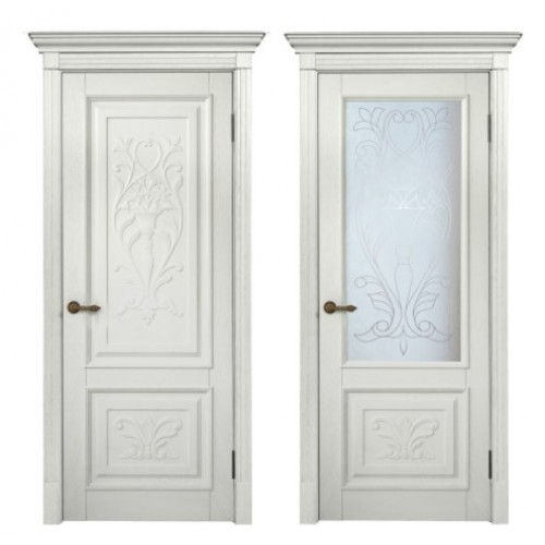 Двери из массива дуба Империал №9 цвет Белая эмаль