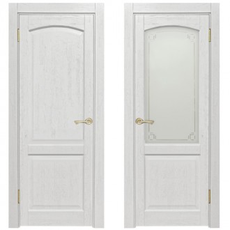 Двери из массива дуба Классика №5 цвет Белое золото