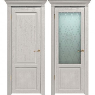 Двери из массива дуба Классика №3 цвет Белая эмаль